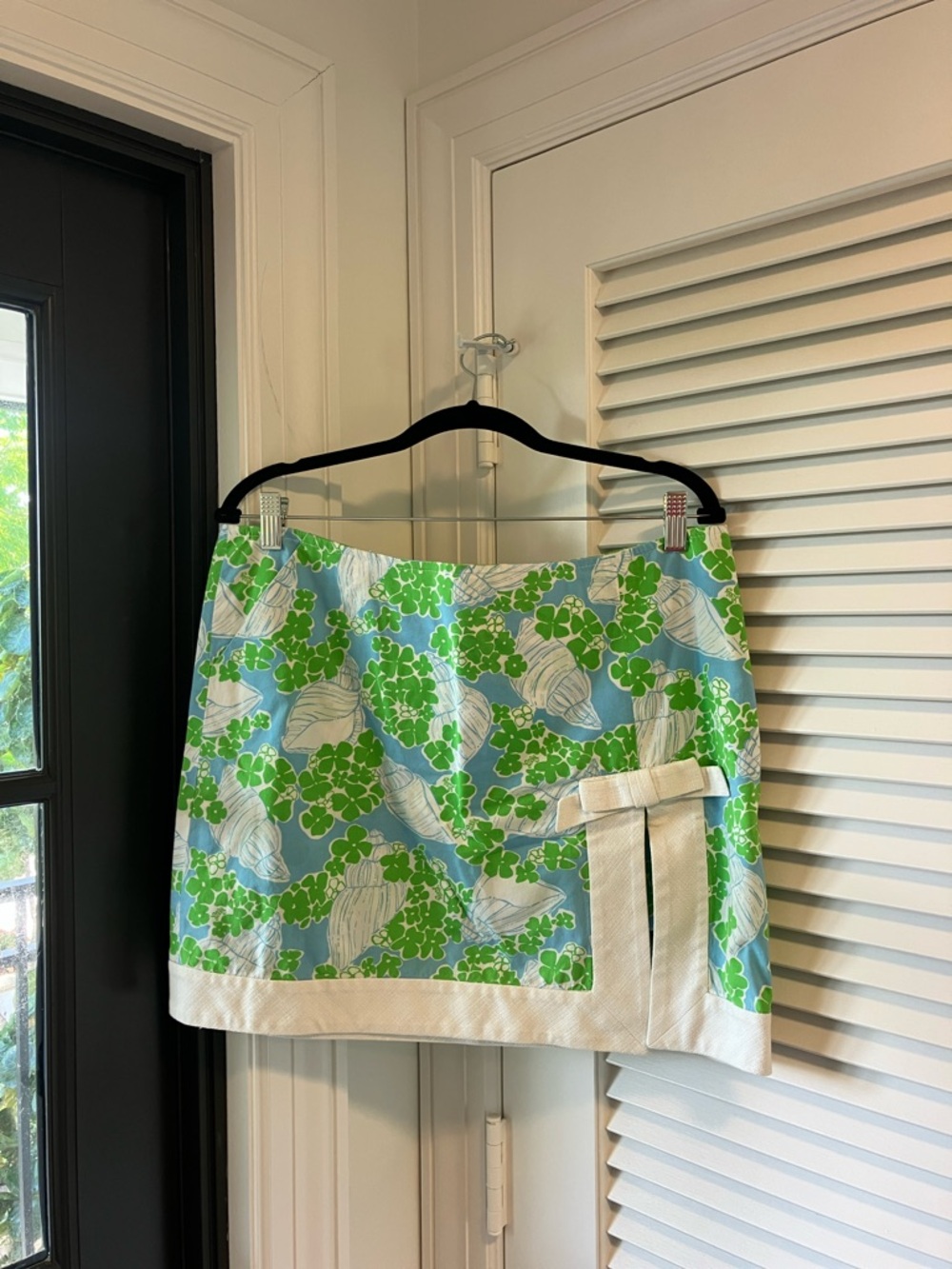 Lilly Pulitzer Blue, Green and White Floral Mini Skirt